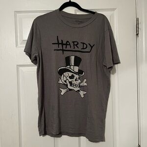 Ed Hardy Gray Skull Graphic Short Sleeve Tee